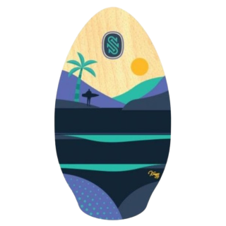 SKIM ONE 39 WOOD KAUAI TEAL/PURPLE 