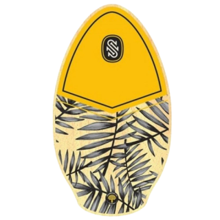SKIMBOARD EN BOIS SKIM ONE PALMAUI JAUNE/NOIR 39"