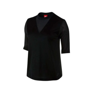 T-SHIRT NIKE W NSW TOP BND A MANCHES COURTES NOIR POUR FEMME LIFESTYLE